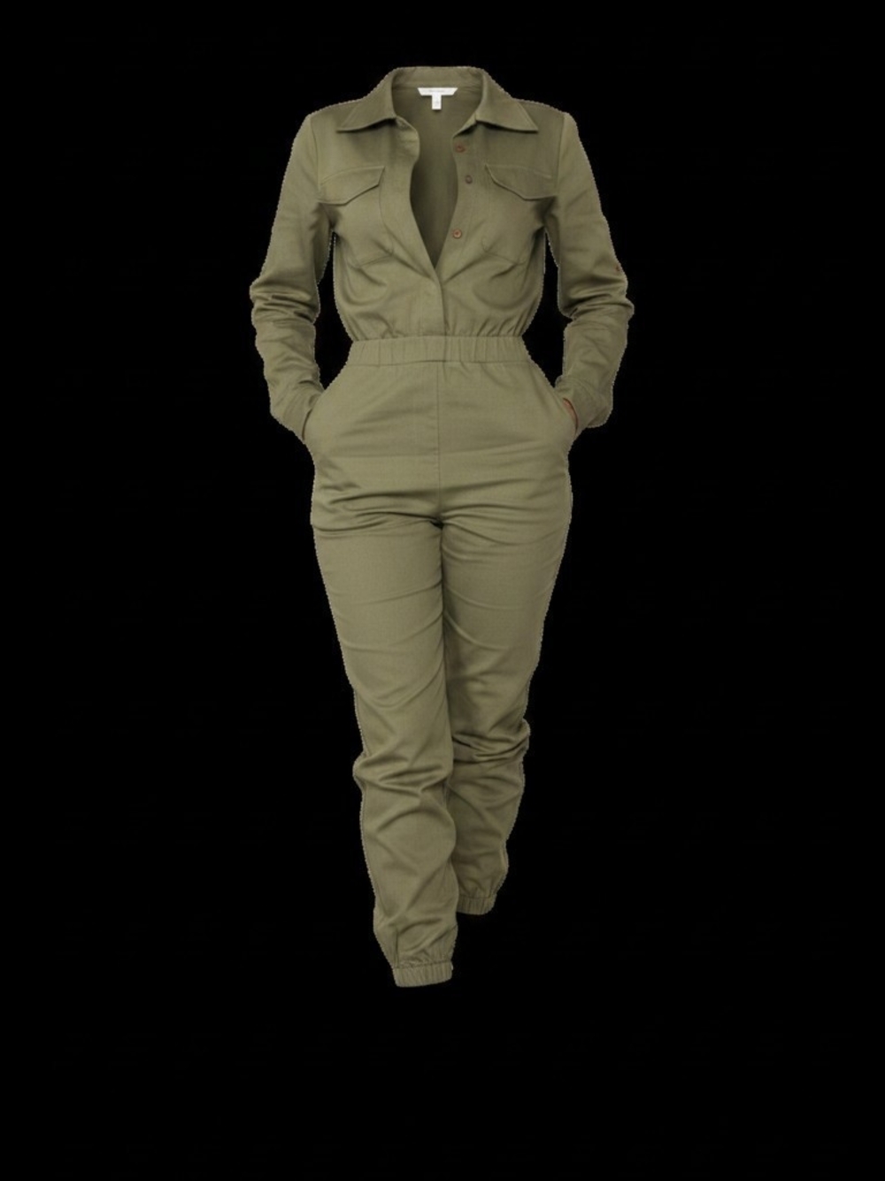Fashion Nova Olive Utility Jumpsuit